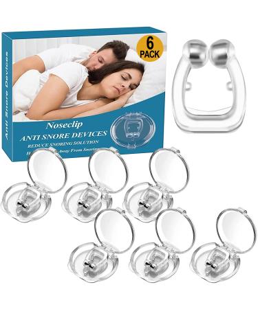 Anti Snoring Devices - Silicone Magnetic Anti Snoring Nose Clip Snoring Solution - Comfortable Nasal to Relieve Snore Stop Snoring for Men and Women (6 PCS) Anti Snoring Devices - 6pack