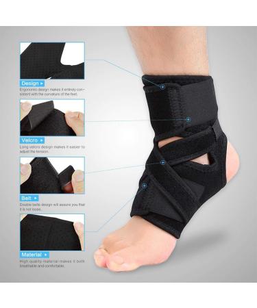 Breathable Adjustable Ankle Brace - Compression Support for Foot Drop | Left & Right Foot Stabilizer - Buy Online on GoSupps.com