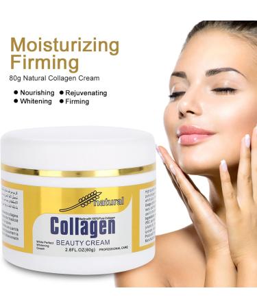 80g Collagen Beauty Cream Made with Pure Humanlike Collagen Anti Aging Face Hydrating Moisturizer City Beauty Sculpting Cream Skin Firming Cream Smooth Wrinkles And Fine Lines - Buy Online on GoSupps.com