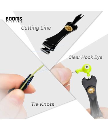 Booms Fishing FC2 Knot Tying Tool & Line Cutter with Retractor | Fishing Clippers - Black - Buy Online on GoSupps.com