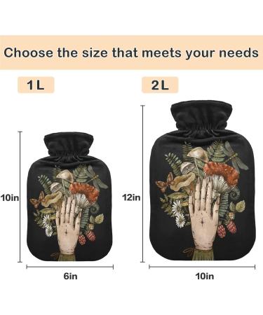 Buy Naanle Botanical Mushroom Hot Water Bottle - 2L Large Warm Gauge for Pain Relief & Therapy | International Shipping Available - Buy Online on GoSupps.com