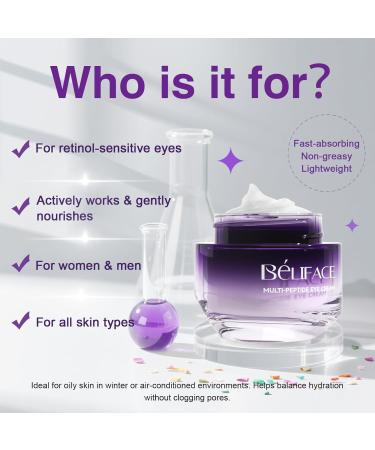 Eye Cream Anti Aging for Wrinkles with Peptide & Hyaluronic Acid for Fine Lines Brightening Eye Moisturizer Cream for Women to Reduce Dark Circle with Niacinamide Paraben Free 1.0 OZ (30g) 0.68 Ounce (Pack of 1) Purple - Buy Online on GoSupps.com