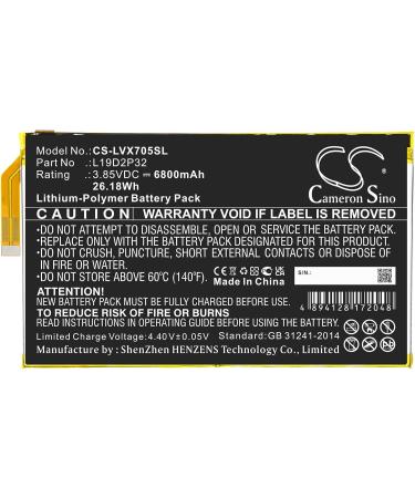 6800mAh Replacement Battery for L19D2P32 Yoga Smart Tab YT-X705F | CS-LVX705SL - International Shipping Available - Buy Online on GoSupps.com