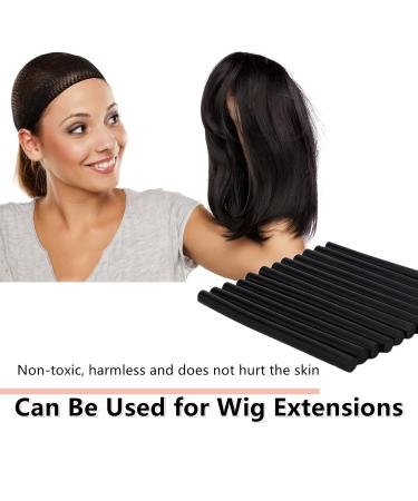 Hot Melt Glue Stick Set of 12 Professional Hair Extensions Keratin Gun Bond Stick Glue Hair Extension Wig Hot Melt Glue Stick Stickers Hair Styling Tool(Nero) - Buy Online on GoSupps.com