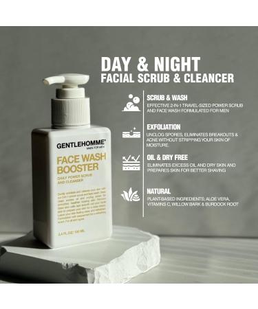 Men s Face Wash & Exfoliator - Daily Exfoliating Cleanser with Plant-Based Ingredients - Peppermint Scrub - Travel Size 3.4 fl oz - Perfect for All Skin Types - Buy Online on GoSupps.com