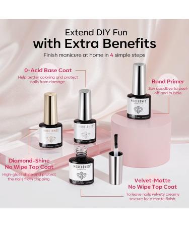 Modelones 24 Pcs Gel Nail Polish Set 20 Colors Nude Pink White Nail Polish Neutral Brown Glitter Gel Polish Set with Bond Primer Glossy & Matte Top Base Coat Soak Off LED Manicure Gifts White Glitter Brown - Buy Online on GoSupps.com