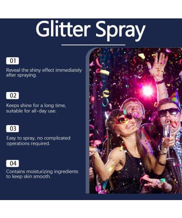 Body Glitter Spray - Dark Blue Shimmer for Hair & Body | Perfect for Stage Festivals & Prom | 3.38 Fl Oz - Buy Online on GoSupps.com