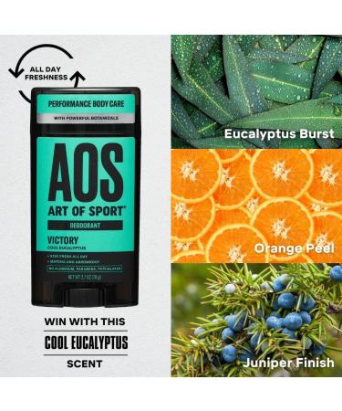 Art of Sport Mens Deodorant Aluminum Free Eucalyptus Fragrance - Pack of 2 - Buy Online on GoSupps.com