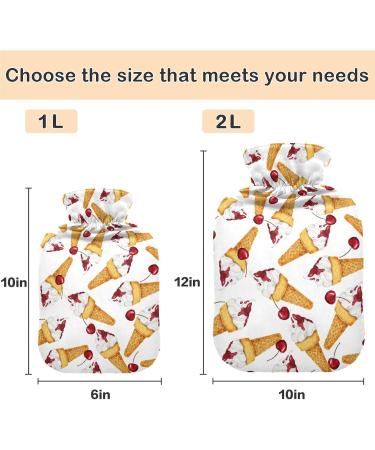 Buy Naanle Watercolor Hot Water Bottle 1L with Cover | Pain Relief & Heat Therapy for Bed Hands & Feet - International Shipping Available - Buy Online on GoSupps.com