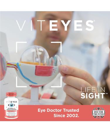 Viteyes Lutein & Astaxanthin Relieve Eye Fatigue, Hydrate & Firm Skin, Blue Light Protection, Immune Support, 20 mg Lutein, 4 mg Astaxanthin, Eye Vitamins, Doctor Trusted Brand, 30 Capsules - Buy Online on GoSupps.com