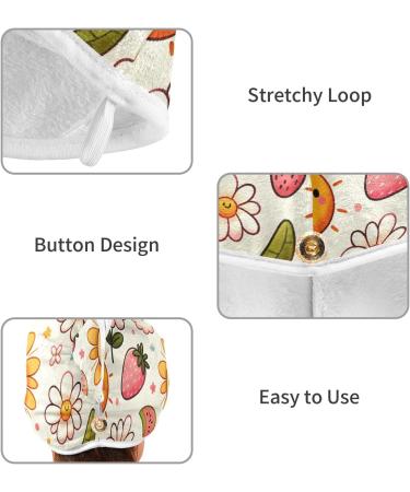 Sun and Rainbow Hair Towel 2 Pack | Super Absorbent Quick Dry Hair Turbans for Women & Girls - Buy Online on GoSupps.com