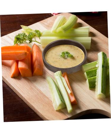 Zerodeko 2pcs Chili Sauce Snack Plate Mini Appetizer Plate Ice Cream Bowl Kitchen Gadgets Pickles Melamine 9X9X2.4CM Brown - Buy Online on GoSupps.com