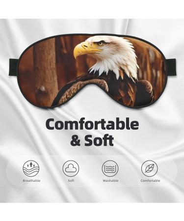 Flying Eagle Print Soft Sleep Eye Mask - Comfortable Eyeshade for Travel & Napping | Ideal for Men & Women - Buy Online on GoSupps.com