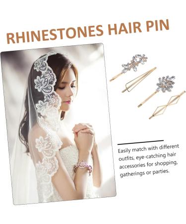 MAGICLULU 16 Pairs Rhinestone Hair Clip Bride Hair Clip Flower Hair Clip Hair Clip for Women Hair Pin Rhinestones Hairpin Jeweled Hair Clips Moon Hair Clip Zinc Alloy Round Headgear Women's - Buy Online on GoSupps.com