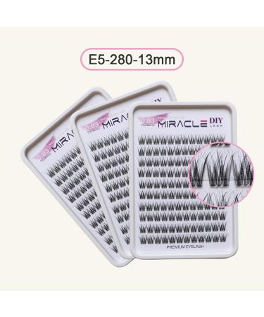 Park Sung Hee Miracle Lash DIY False Eyelashes - Lengthening 9mm-16mm Lash Clusters Contact Lens Friendly Easy to Apply Reusable Strip Lashes (E5-280 13mm - Buy Online on GoSupps.com