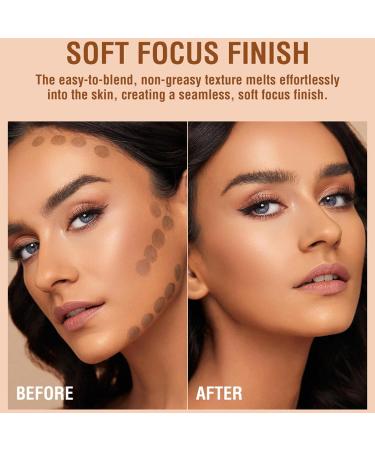 Grey Contour Stick with Cushion Applicator - Waterproof Liquid Bronzer Concealer for Smooth Natural Matte Finish - Shaded Gray, 1.00 ml (Pack of 1) - Buy Online on GoSupps.com