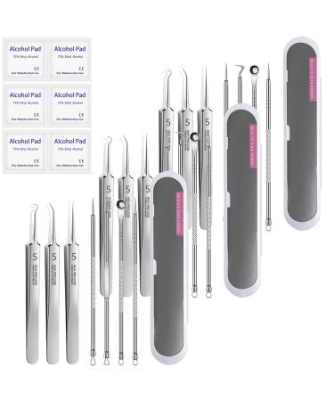 Usiveinborn Blackhead Remover Usiveinborn Tweezers Professional Facial Blackhead Remover Tweezers Usiveinborn Facial Blackhead Remover Set 3 Shapes and 5 Sets of Beauty Tool Series(3set)