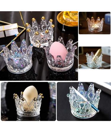 Crown Nail Art Dappen Dish - 2 in 1 Nail Pen Holder & Crystal Bowl for Acrylic Liquid & Powder - Perfect Nail Art Tool & Organizer - Buy Online on GoSupps.com