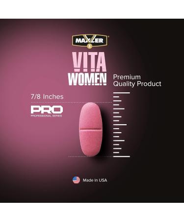 Maxler VitaWomen Premium Multivitamin for Women - Hair Skin Nails Vitamins A B C D E K Omega-3 Biotin Antioxidants - 90 Tablets - Buy Online on GoSupps.com