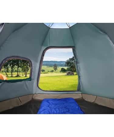RLAIRN 4 Person Waterproof Camping Tent | Pop Up Instant Family Tent with Windproof Ropes | Ultralight & Anti-UV | Ideal for Camping, Hiking, Outdoor Activities | Green - Buy Online on GoSupps.com