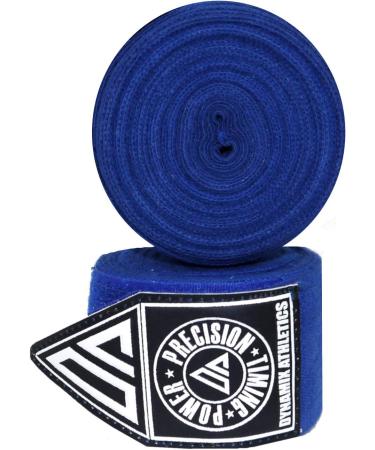 Dynamix Athletics Boxing Bands - 5.00m Elastic Bandages for MMA & Muay Thai - Extra Long with Thumb Loop & Velcro - Blue - Buy Online on GoSupps.com