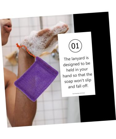 VINTORKY 4pcs Soap Bag Foaming Net Soap Saver Soap Loofah Bubble Foam Net for Saop Towel Nylon - Buy Online on GoSupps.com