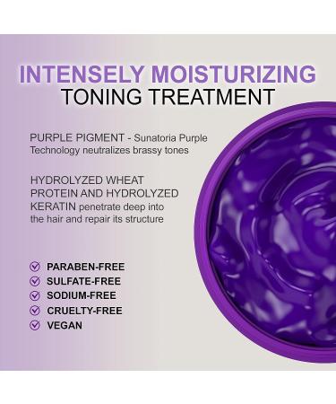 SUNATORIA Keratin Purple Hair Mask - Professional Treatment for Repair, Nourishment & Beauty - Vitamin Complex for All Hair Types - Buy Online on GoSupps.com