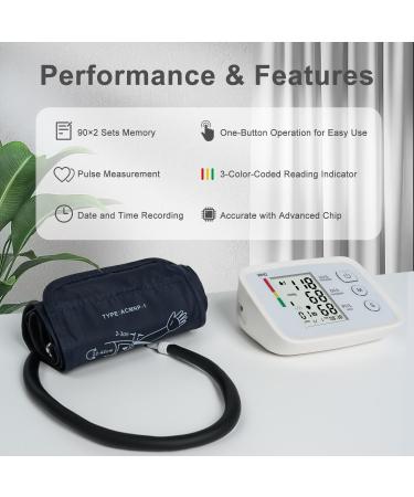Buy Accurate Upper Arm Blood Pressure Monitor for Home Use - Adjustable Cuff Two User Mode Non-Rechargeable - Buy Online on GoSupps.com