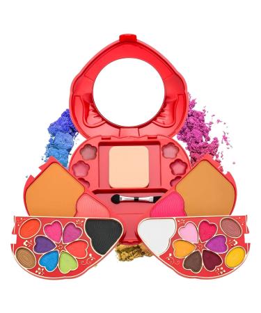 Ecoticfate Makeup Palette Bag Heart Makeup Box Makeup Palettes for Women Eyeshadow Palette with Mirror Makeup Gift Box 28 Ecoticfate
