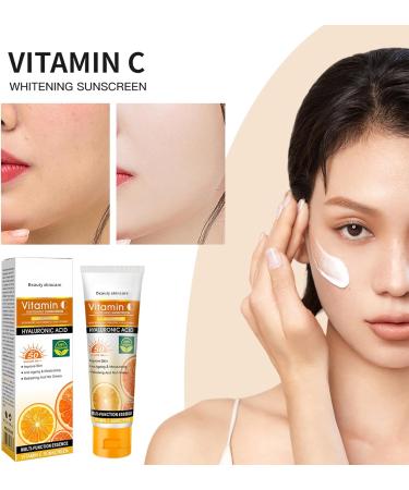 XdealCozyxc SPF 50 Face Sun Cream with VC Glow Sunscreen Waterproof and Moisturizing Spot UV Fluid Face Serum - Buy Online on GoSupps.com