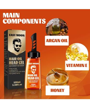 BAInuai 2in1 hair wash gel with comb hair styling gel for men hair wax men hair styling gel for hair modeling and natural hair styling long lasting 100 ml - Buy Online on GoSupps.com