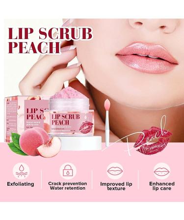 Peach Lip Scrub Peach Lip Scrub Exfoliating Lip Exfoliator for Lip Line Wrinkle Lip Care Exfoliator Lip Scrubs to Remove Dead Skin Repair Lip Mask for Dry Chapped Lips - Buy Online on GoSupps.com