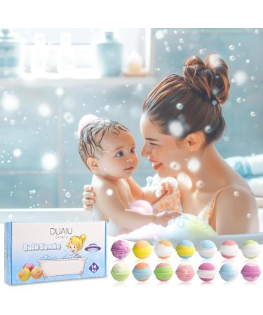 DUAIU Fizzy Bubble Bath Bombs Set of 14 with Essential Oil - Naturally Perfect for Birthday Mother's Day Gift Idea for Wife Monther and Girlfriend - Buy Online on GoSupps.com