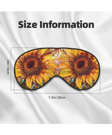 Sleep Mask Eye for Women & Men - Reusable Soft Blackout Eye Mask | Travel & Camping Essentials | Sunflower Print Gifts - Buy Online on GoSupps.com