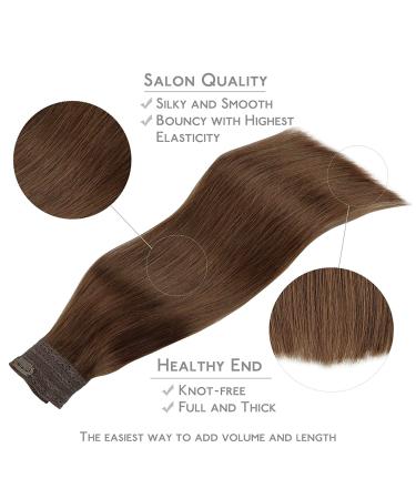 18 WENNALIFE Chocolate Brown Wire Hair Extensions - 95g Remy Human Hair #4 - Buy Online on GoSupps.com