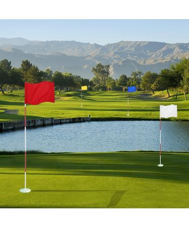 KINGTOP Standard 420D Nylon Golf Flag for Practice Putting Green - PGA Regulation 14x20 Blank Red Flag 1 Pack - Buy Online on GoSupps.com