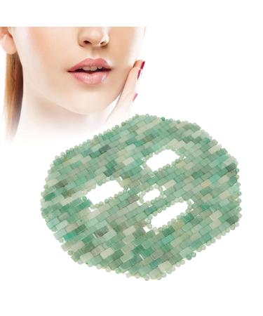 Jadestone Face Eye Mask - Spa Quality Facial Cover & Massage for Dark Circles - Fuchsite Quartzite - Buy Online on GoSupps.com