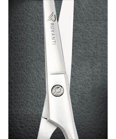 RUVANTI Professional Hair Cutting Scissors Kit - 6.5 Japanese Stainless Steel Barber Tools Set for Men and Women - Grey Thinning Shears Included - Buy Online on GoSupps.com