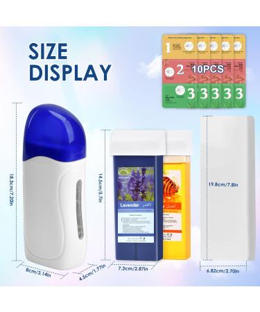 Roll On Wax Kit Pre and Post Wax Gel Roller Waxing Kit with Honey and Lavender Wax Cartridges Depilatory Wax Roll on Wax Warmer for Women & Men Sensitive Skin - Buy Online on GoSupps.com