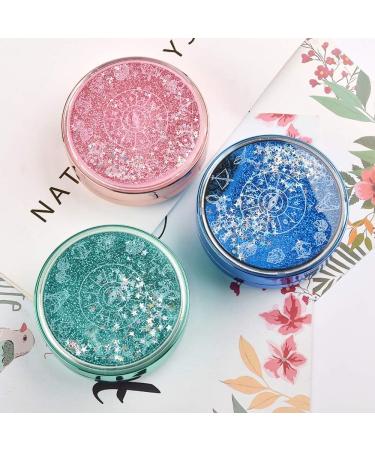 Bling Stars Colored Contact Lens Case with Mirror - Portable & Cute Travel Carry for Teen Girls and Women in Green - Buy Online on GoSupps.com