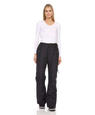 Arctic Quest Womens Insulated Ski & Snow Pants Small Padded Black (9054)
