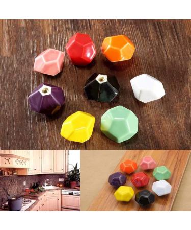 Creatwls Ceramic Furniture Buttons - 2PC Kitchen Handle & Drawer Knobs for Cabinets & Cupboards - Yellow - Buy Online on GoSupps.com