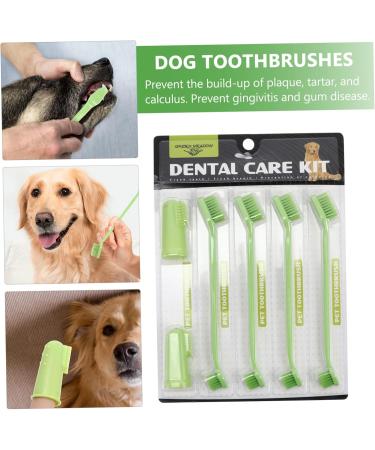 ORFOFE 1 Set Pet Toothbrush Kitten Toothbrushes Dog Toothbrush for Small Dogs Dog Toothpaste Pets Pp Green - Buy Online on GoSupps.com