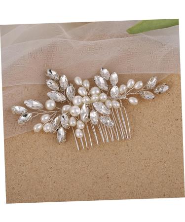 Didiseaon Bridal Headwear Hair Side Combs Elegant Bridal Headpiece Hair Wedding Decor Hairpin Decor Hair Comb Hair Clips Bridal Pearl Hair Pin Grace Crystal Miss White Hair Piece - Buy Online on GoSupps.com