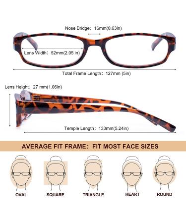 EYEGUARD Women's Reading Glasses 4 Pack - Beautiful Patterns - 5.0x Magnification - Buy Online on GoSupps.com