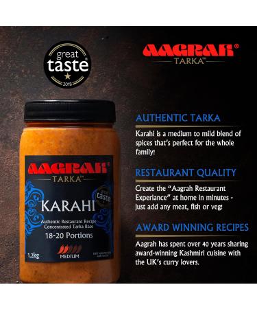 Aagrah Karahi Tarka Indian Curry Cooking Sauce - Medium Mild - 1.2kg Catering Tub - Buy Online on GoSupps.com
