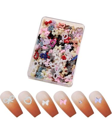 Nail Art Decoration - 400 Pieces 3D Charms & Nail Jewelry for Girls & Women | Heart Bear Butterfly & Bow Designs - DIY Nail Decor (Mix-C) - Buy Online on GoSupps.com