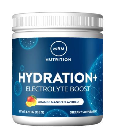 MRM Nutrition Hydration + | Orange Mango Flavored | Electrolyte Boost | Cellular Hydration | Vitamins + Electrolytes | Vegan + Gluten-Free | 15 Servings