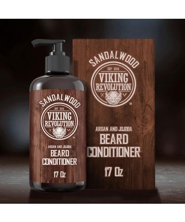 Sandalwood Beard Conditioner with Argan & Jojoba Oils - Softens & Strengthens - 17oz - Buy Online on GoSupps.com